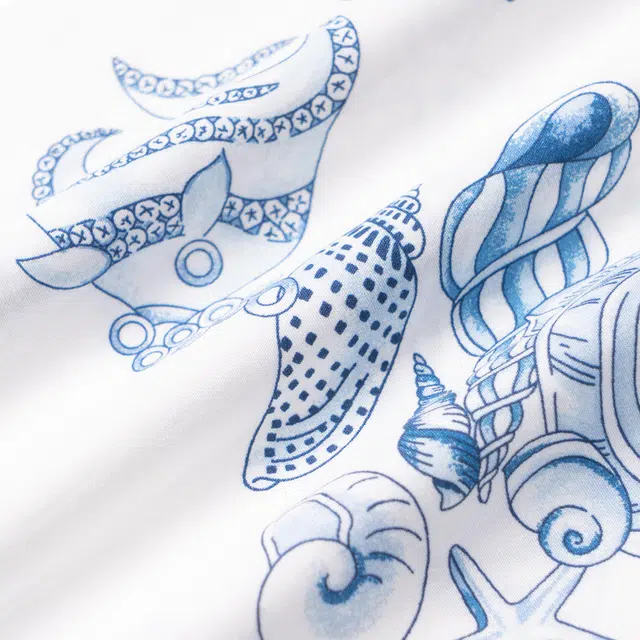 范思哲 珊瑚剧院棉质衬衫 男款 蓝白色