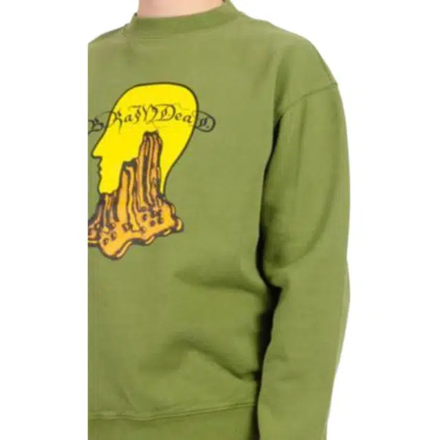 Brain Dead FW21 Mount Slime Crewneck - Olive