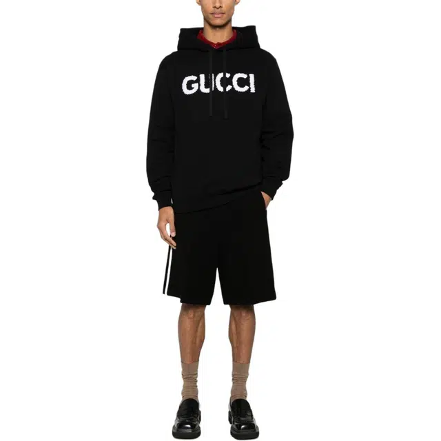 GUCCI FW24 Logo Hoodie Black