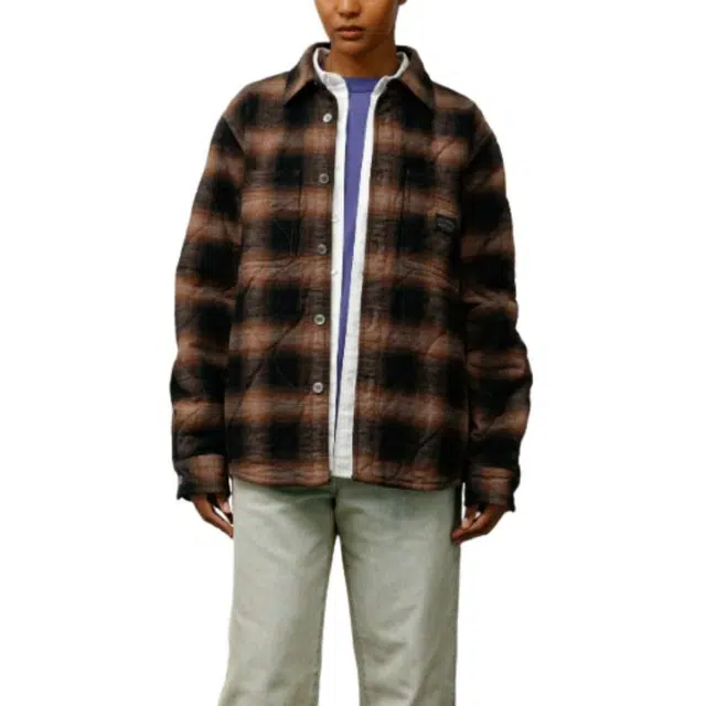 Stussy FW25 QUILTED PLAID SHIRT JACKET