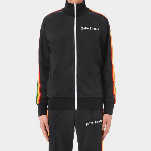 Palm Angels Black Rainbow Track Jacket