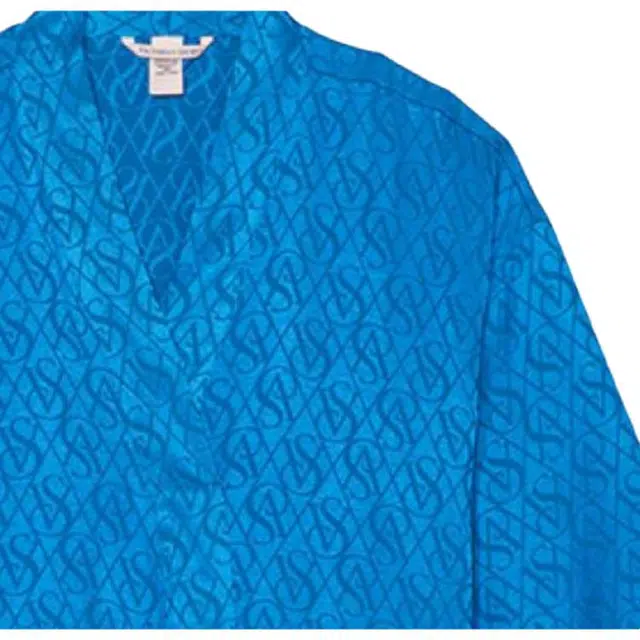 Victoria's Secret Vintage Logo Robe Bright Blue