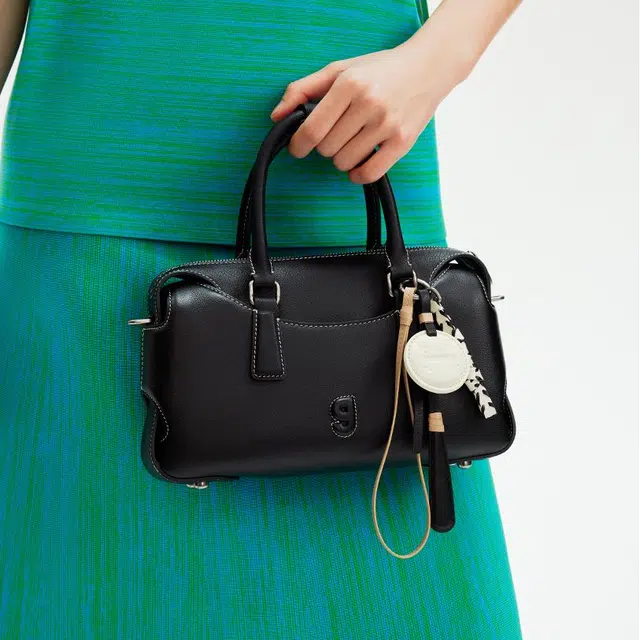 古良吉吉 棒球经典 牛皮拼合成革 波士顿包单肩斜挎手提包 男女同款情侣款 多色