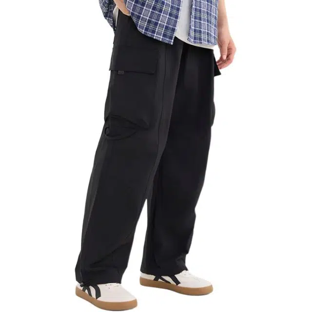 三福 宽松橡筋腰头户外中腰长裤工装裤 男款