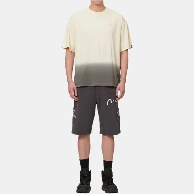 EVISU SS22 Seagull Print Multi-Pocket Shorts