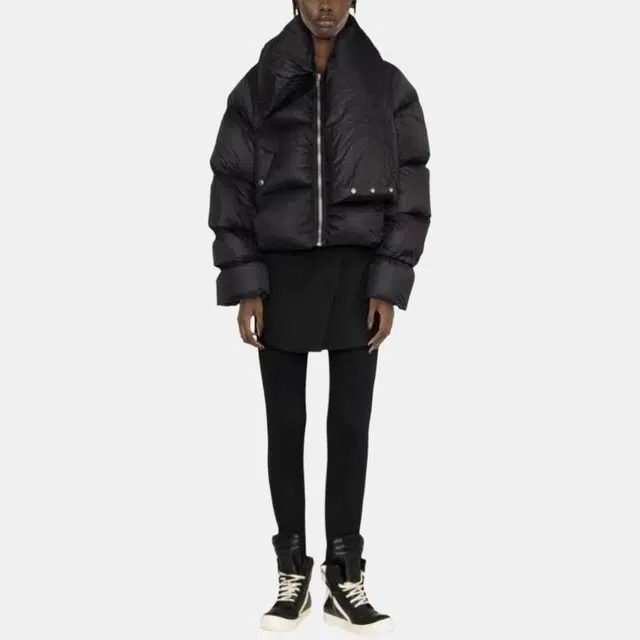 Rick Owens High-Neck Down Jacket Black