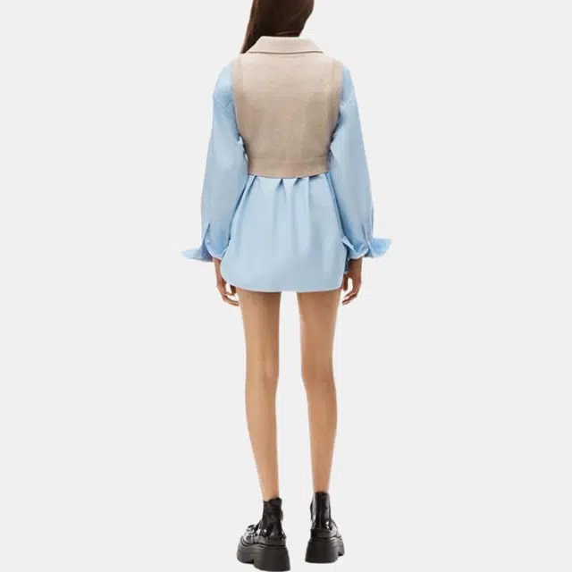 Alexander Wang SS22 V-Neck Vest Shirt Blue