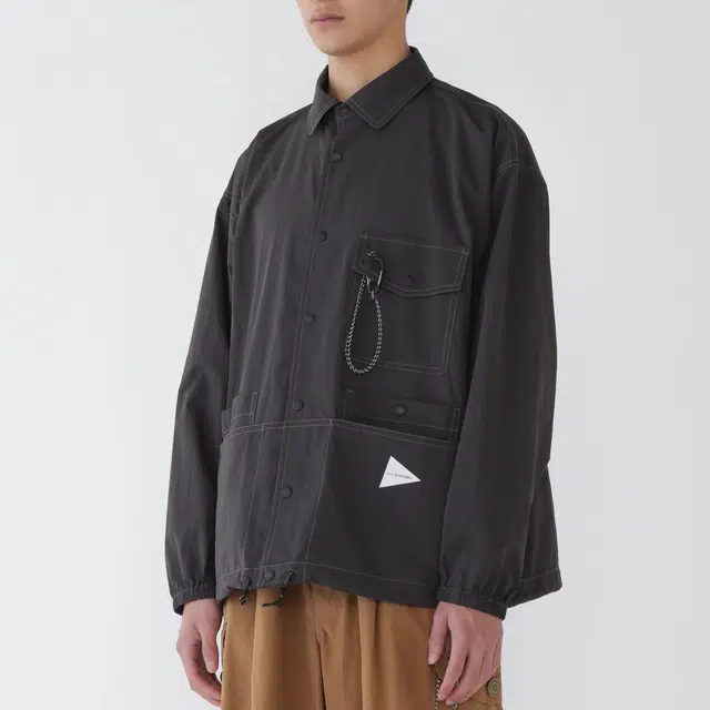 and wander FW25 crinkled nylon shirts jacket
