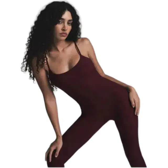 SKIMS soft lounge cami catsuit BORDEAUX