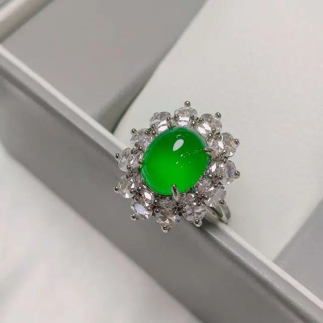 识恩 森系甜美通勤气质时尚优雅文艺小众设计#好运 玉髓 戒指 女款