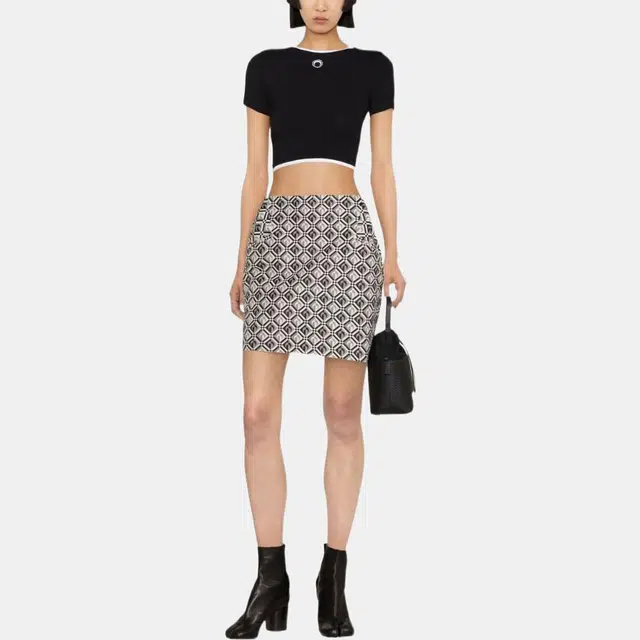 Marine Serre SS23 Black Tee