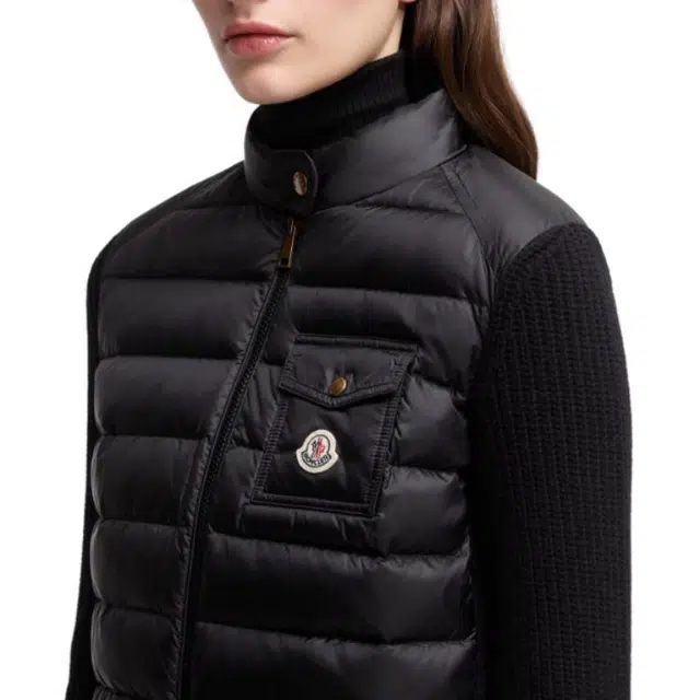 Moncler Padded Corduroy Wool Zip-Up Cardigan