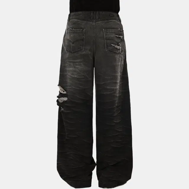 ADER ERROR FW23 Distressed Straight Jeans Black