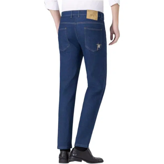 雅鹿 商务宽松直筒休闲牛仔裤 男款