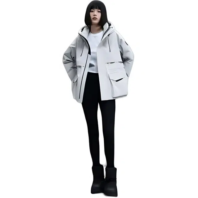 美力城 时尚长款加厚情侣羽绒服 男女同款