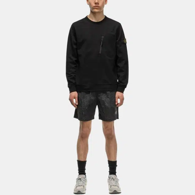 Stone Island SS23 Logo Crewneck Sweatshirt Black