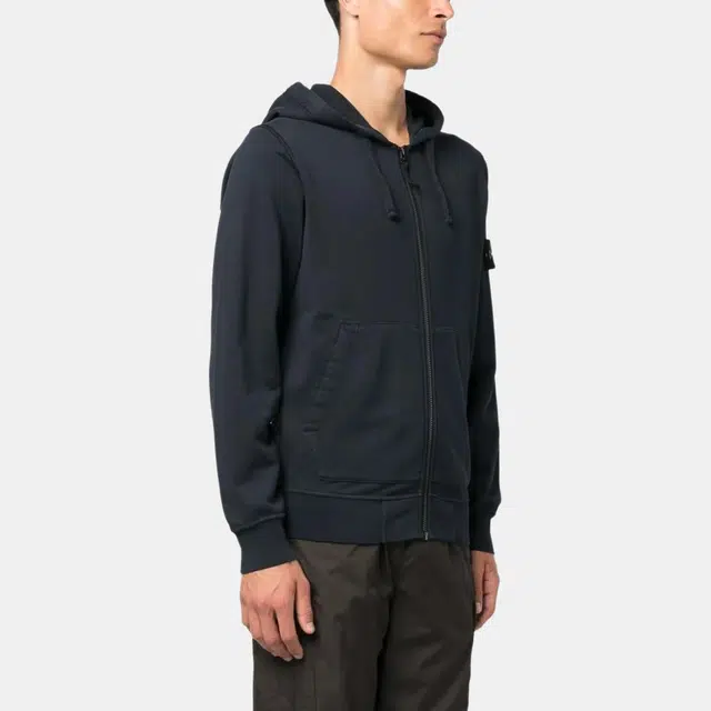 Stone Island SS25 Hoodie Jacket Black