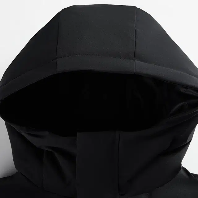 安踏儿童羽绒服 连帽时尚洋气长袖简约 梦幻黑/浮尘灰 青少年