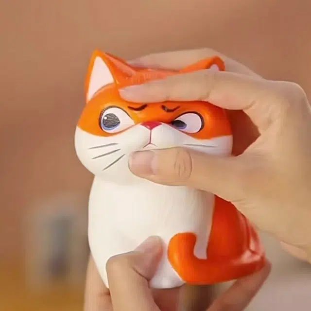 熊堡岛 猫咪系列 高颜值慢回弹捏泥感 萌趣可爱解压神器创意小众潮流设计 成人小孩无聊发呆感官玩具 捏捏乐
