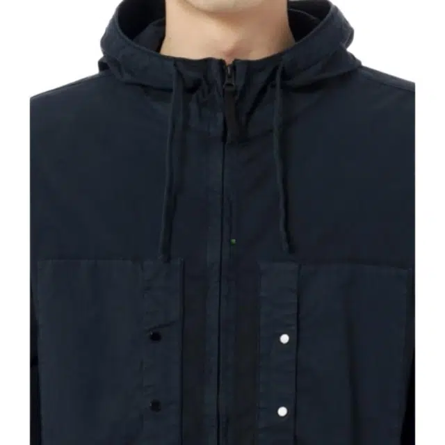 Stone Island Navy Hooded Zip Jacket