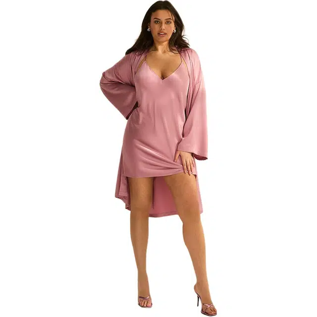 Victoria's Secret Satin Midi RobeCHALK ROSE