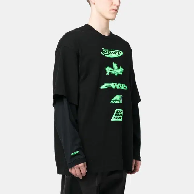 AMBUSH SS23 Layered Crewneck Sweatshirt Black
