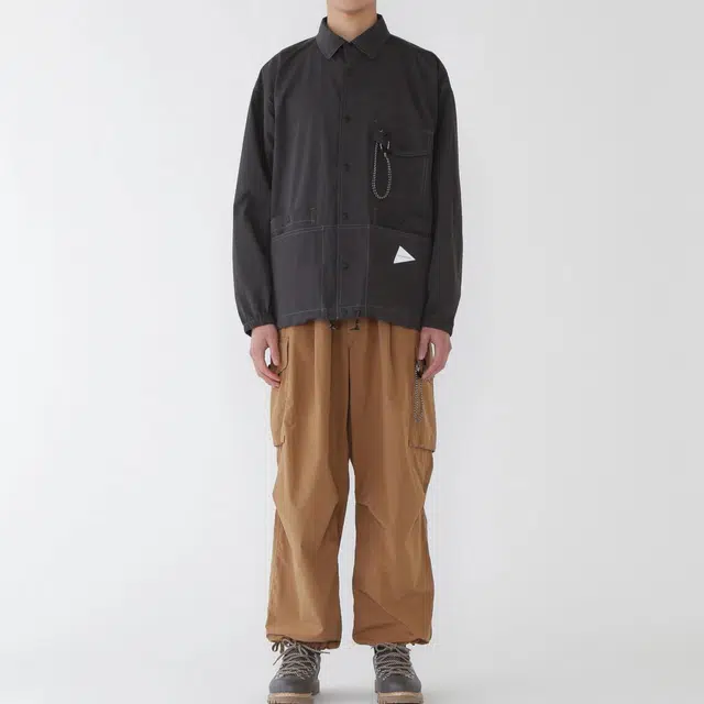and wander FW25 crinkled nylon shirts jacket