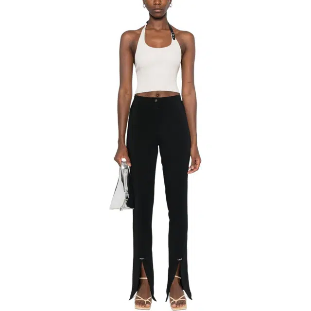 COURREGES Holistic Buckle Rib Knit Tank Top