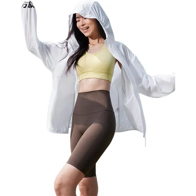 匹克 防晒系列 舒适休闲简约宽松薄款连帽拉链防晒服 男女同款 大白