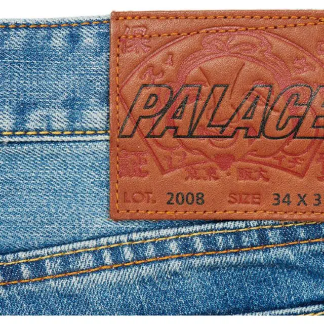 PALACE x EVISU FW21 2008 Classic Dalcock Denim Jeans Indigo Mid Wash Logo