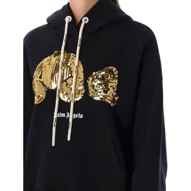 Palm Angels Bear Hoodie Black