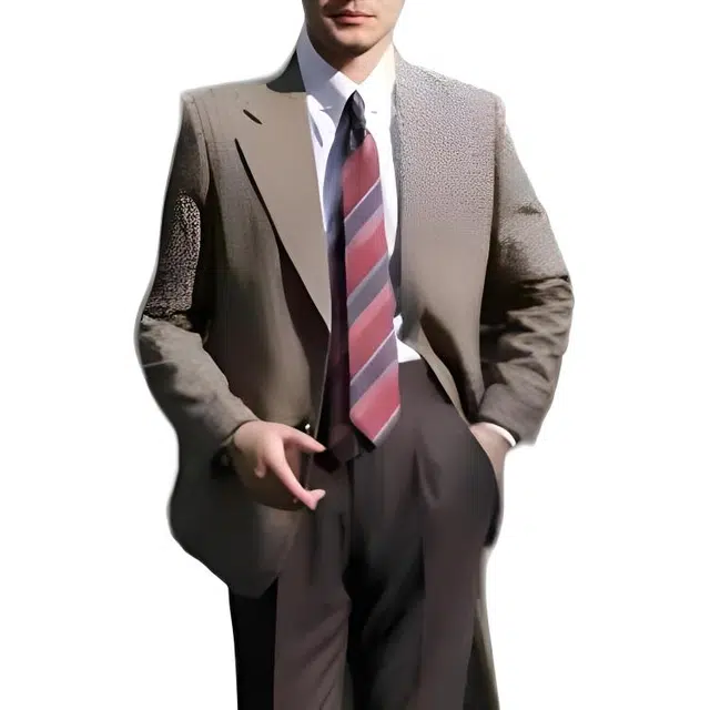 大格子与黑猫 意式复古小格子雅痞绅士修身西服猎装口袋条纹真好看时尚休闲西装 男款