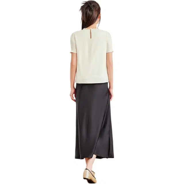 爱依服 韩版成熟优雅常规日常套头衬衫 女款