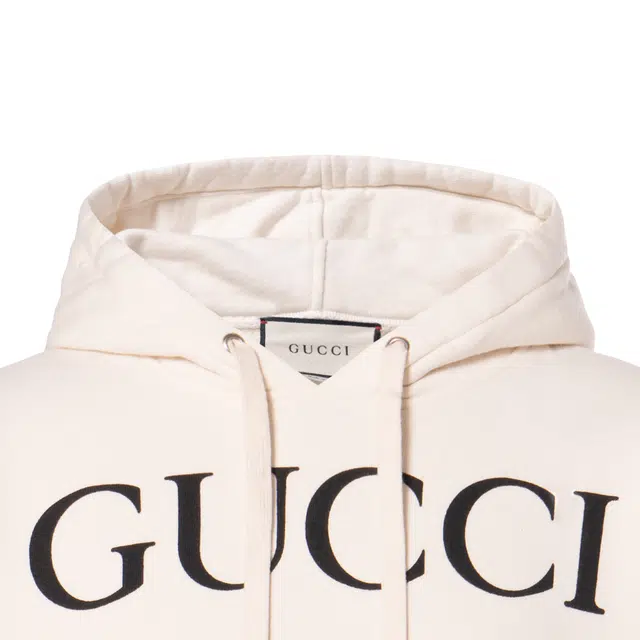 Gucci Logo Hoodie White