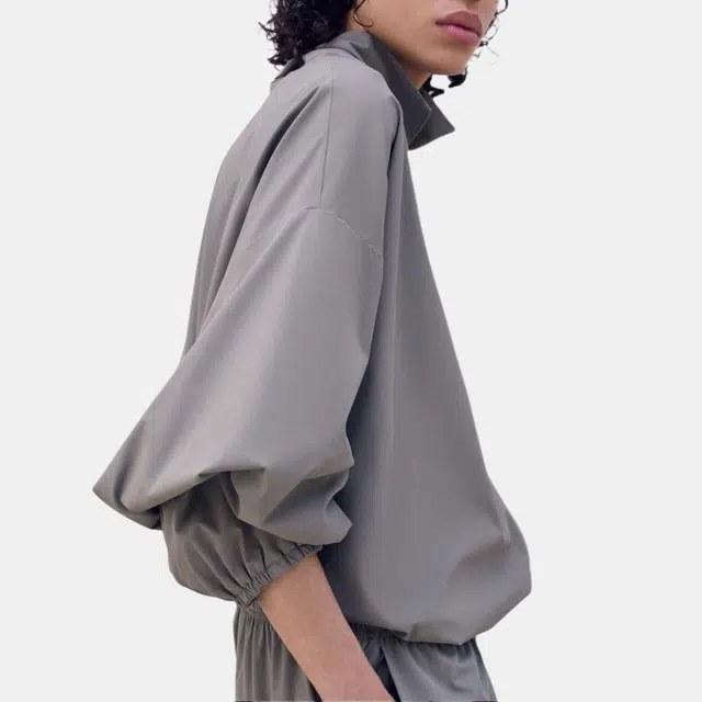 Fear of God Essentials SS24 Nylon Overshirt Heather Grey