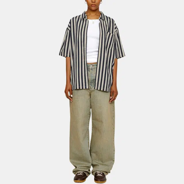 Stussy SS24 BOXY FLAT HEM SHIRT STRIPED