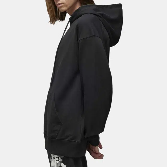 Y-3 Floral Print Hoodie Black
