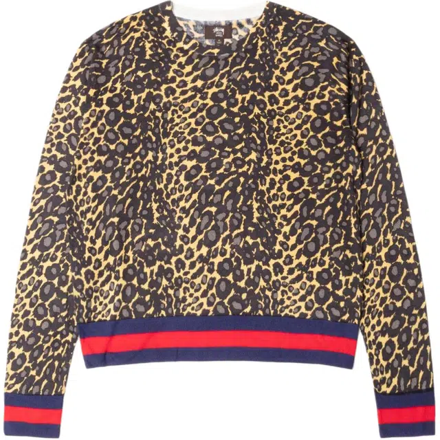 Stussy Wales Bonner FW25 LEOPARD SWEATER T