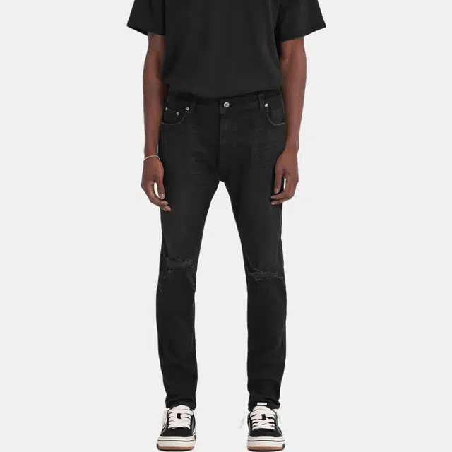 Represent Straight Zip Jeans Black