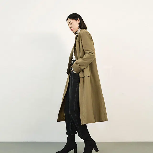 美洋  假两件绗棉西装长袖连衣裙 女款