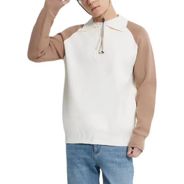 美特斯邦威 舒适套头纯色毛衣 男女同款