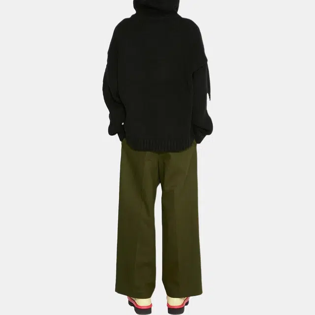 JW Anderson Large Logo Wool Hoodie Black