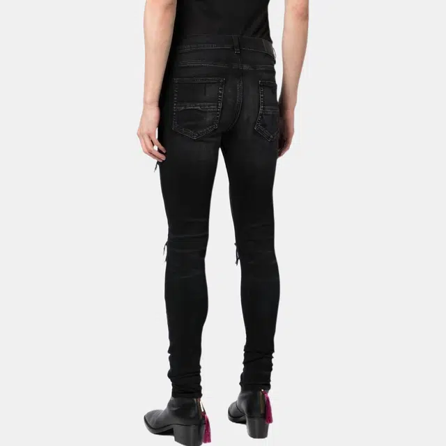 AMIRI FW22 Distressed Skinny Jeans Black