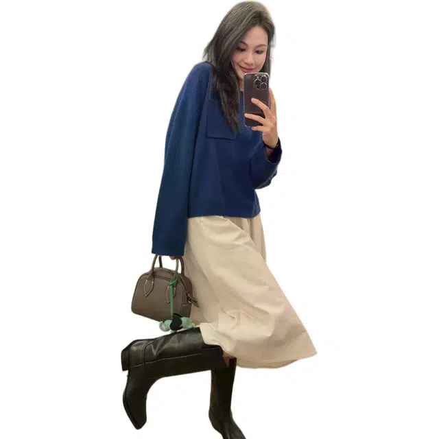 美洋 羊绒羊毛混纺圆领毛衣 女款