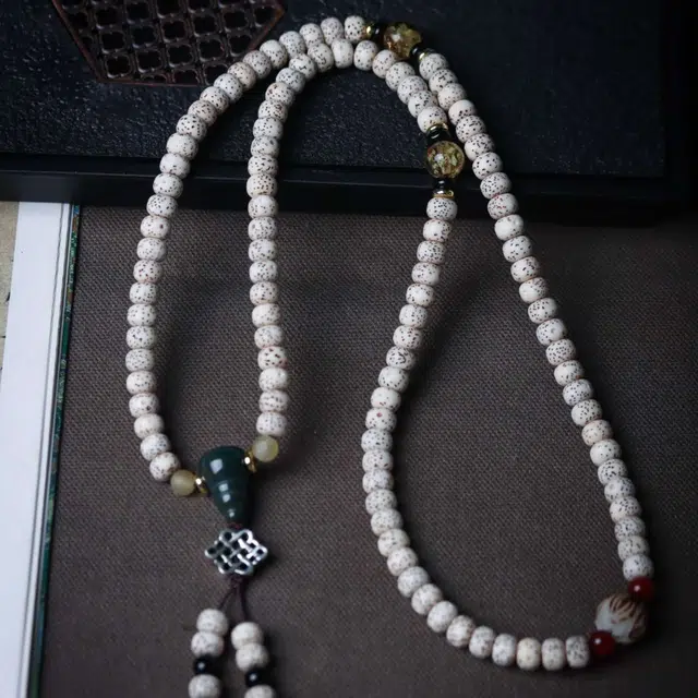 爵倾 中国结款 搭配金沙夜光琉璃腰珠 阿拉善三通 中国结羊角珠配饰 星月菩提 珠串 男女同款情侣款
