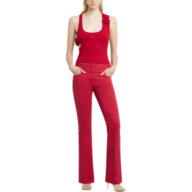 COURREGES SS25 90'S RIB TANK TOP Ruby