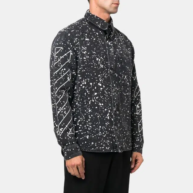 OFF-WHITE FW22 Twill Print Splatter Shirt