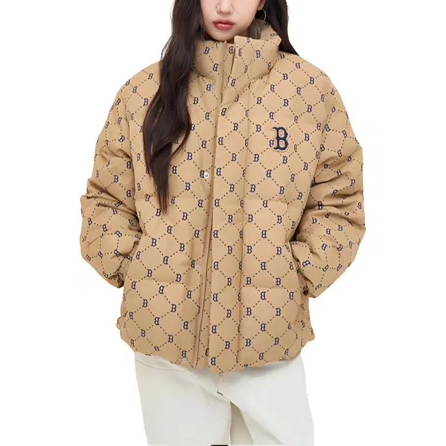 MLB Basic Boston Red Sox Down Jacket Light Beige