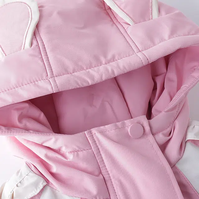 玛米玛卡棉衣 时尚舒适连帽保暖加厚 粉色 中小童