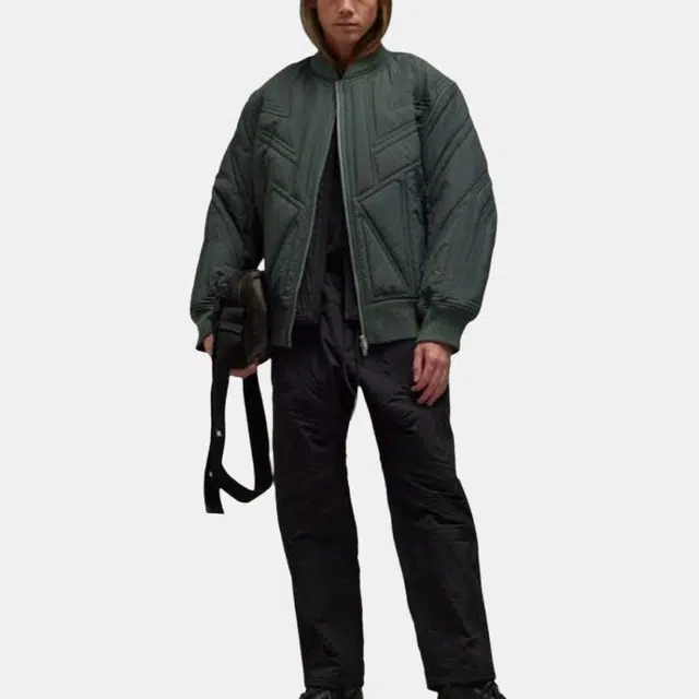 Y-3 Quilted Bomber Jacket Green